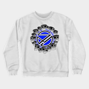 Sinister Motives skull blue Crewneck Sweatshirt